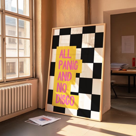 Panic At The Disco Checkerboard Emo Art Print