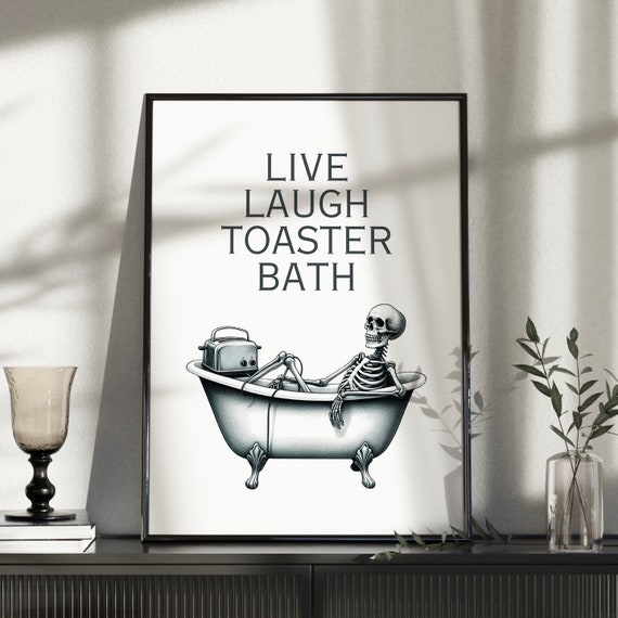 Funny Skeleton Prints for Bathroom Decor