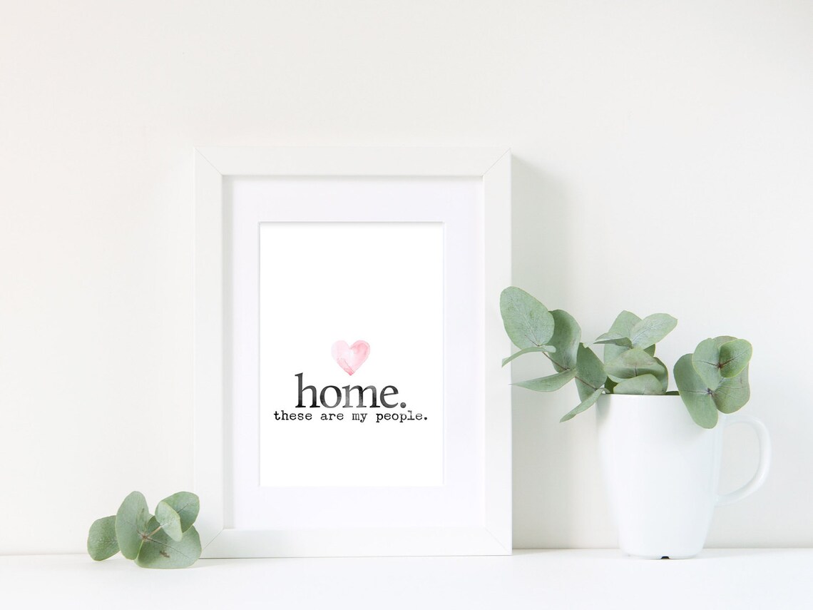 Rustic Home Sign, Family Heart Wall Art Print - Image 4