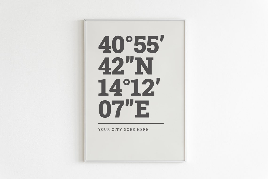 Custom Coordinates Personalized City Location Map Style Art Poster - Image 3
