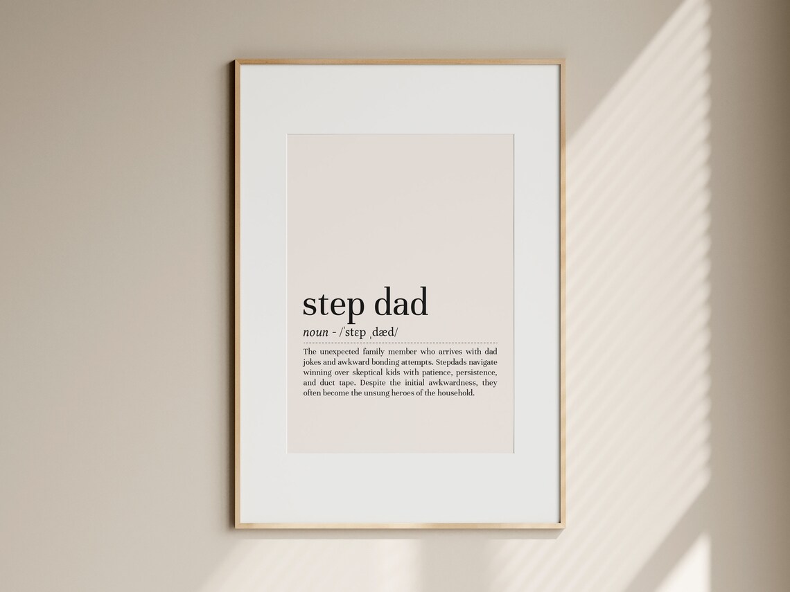 Step Dad Definition Print, Minimalist Wall Art - Image 2