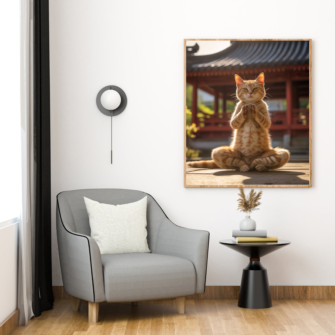 Orange Cats Yoga Kitty Balance Pose Poster - Image 2