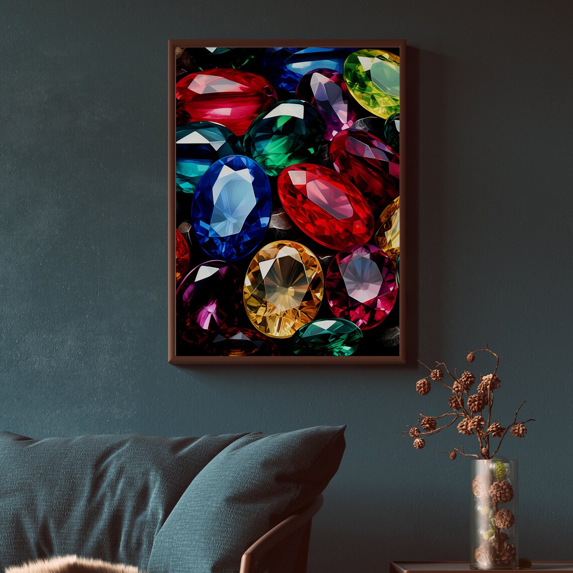Cluster Of Gems Rainbow Stones Poster - Image 4