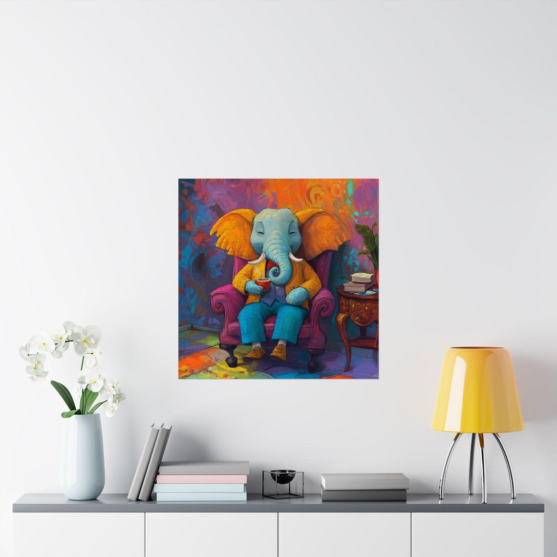 Elephant Therapist, Animal Lover Gift, Nursery Decor - Image 2