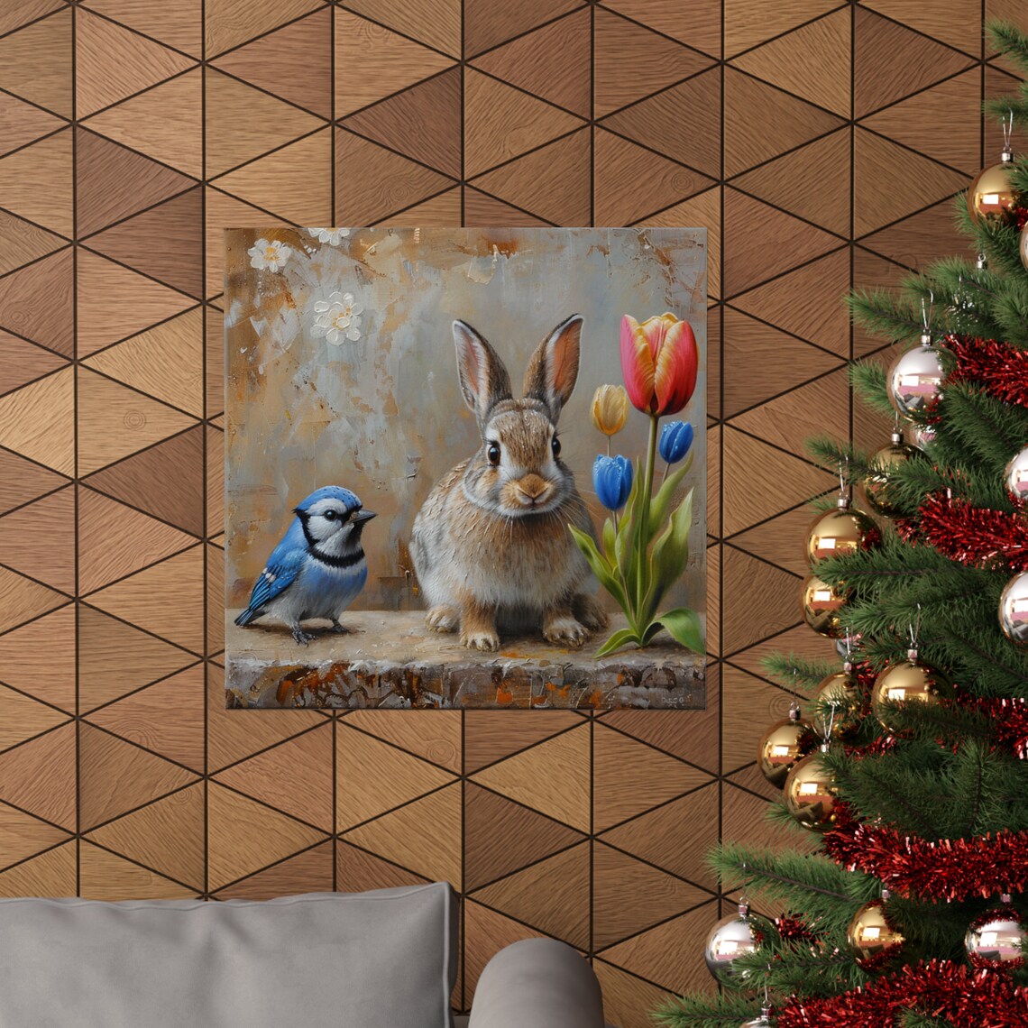 Rabbit And Blue Jay Best Friends, Spring Poster - Image 4