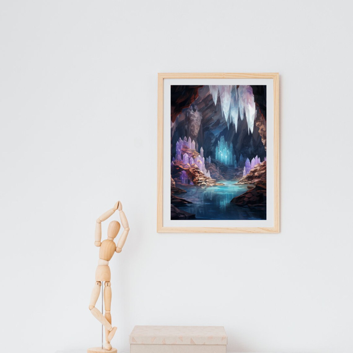 Crystal Cave Geode Poster, Rock Lovers Art - Image 2