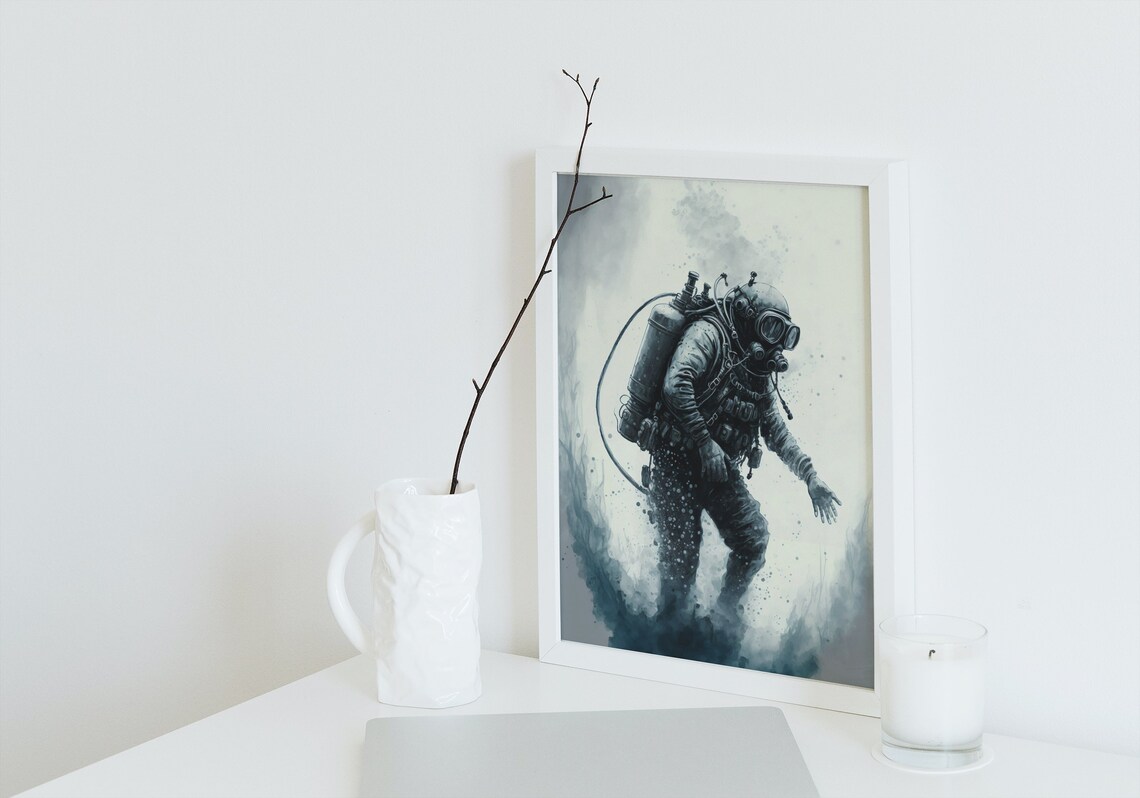 Scuba Diving Ocean Wall Art Print, Ocean Decor - Image 3