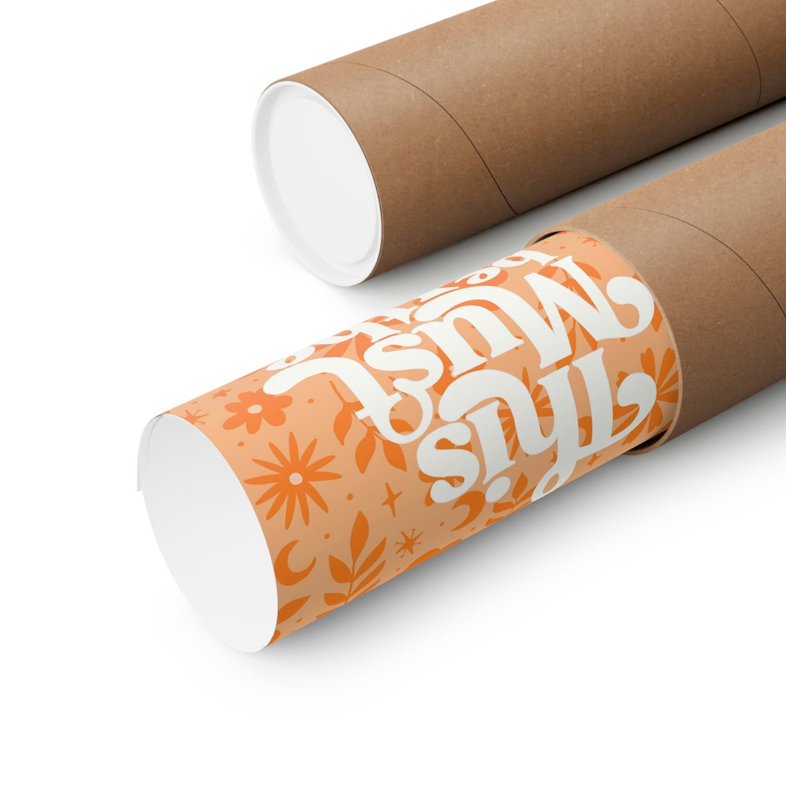 This Must Be The Place Quote Poster With Orange Floral Pattern - Image 8