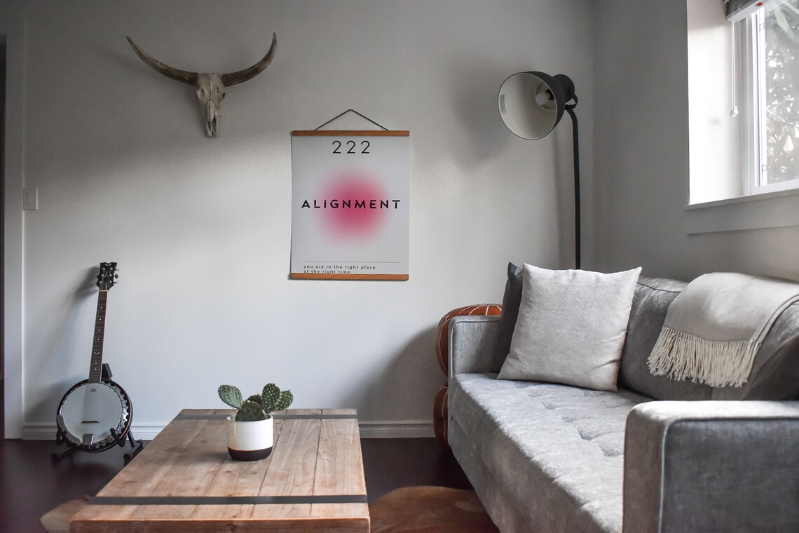 Angel Number 222 Alignment Minimalist Aura Spiritual Art Poster - Image 3
