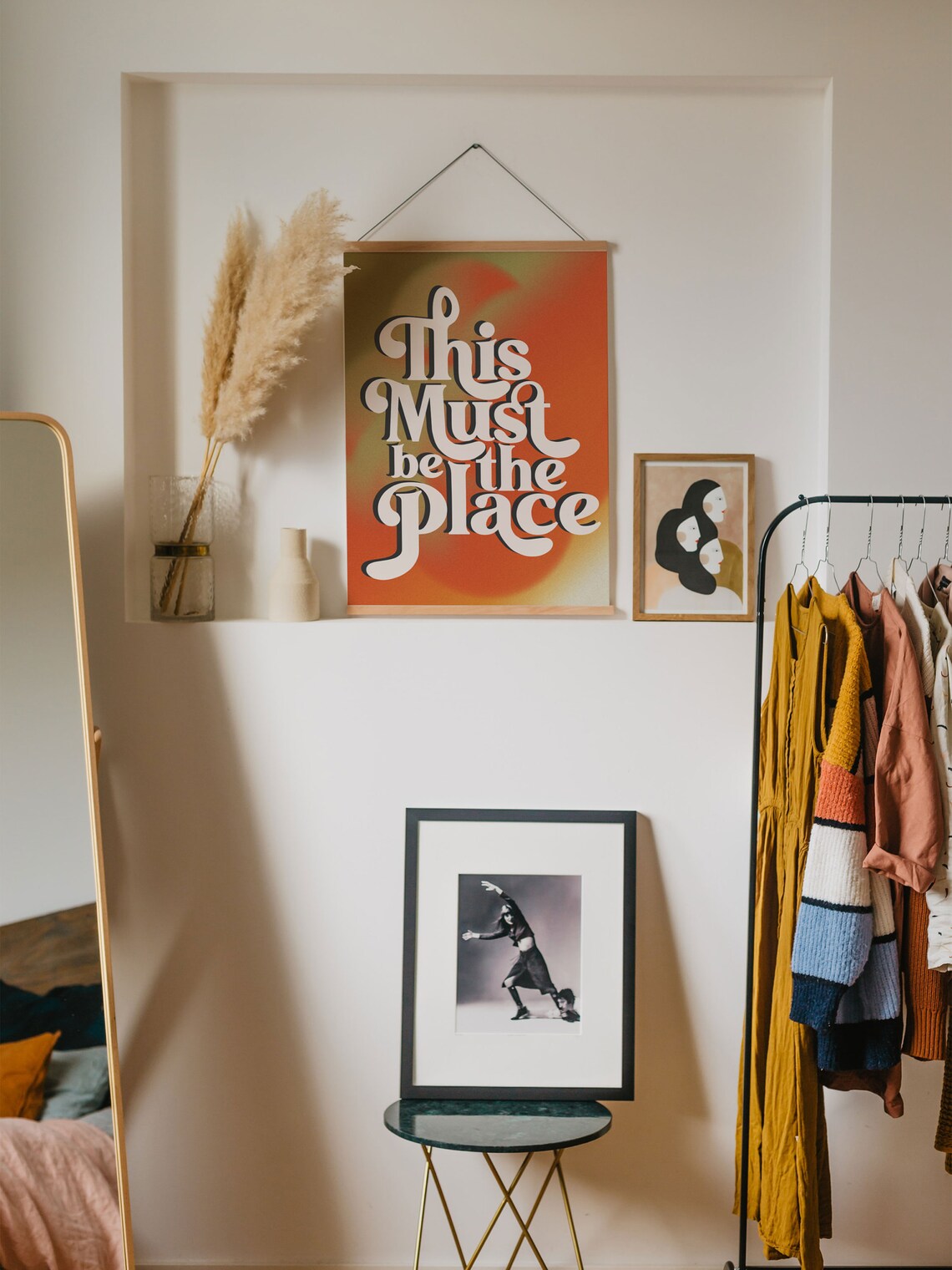 This Must Be The Place 70s Retro Floral Art Print - Image 7