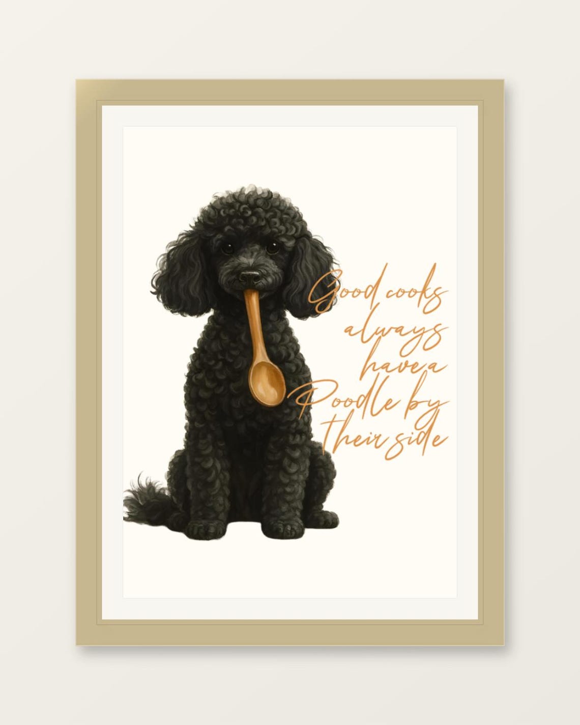 Cute Poodle Kitchen Good Cooks Poodle By Their Side Dog Print