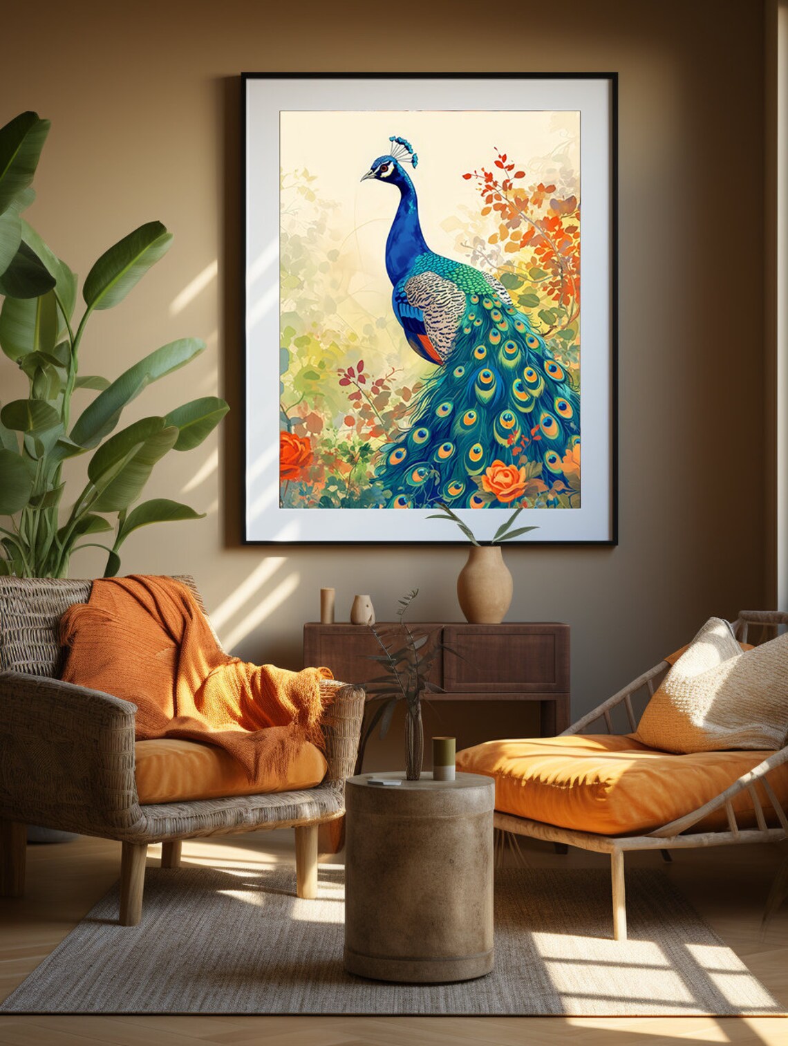 Green Peacock Vintage Art Print, Antique Decor - Image 5