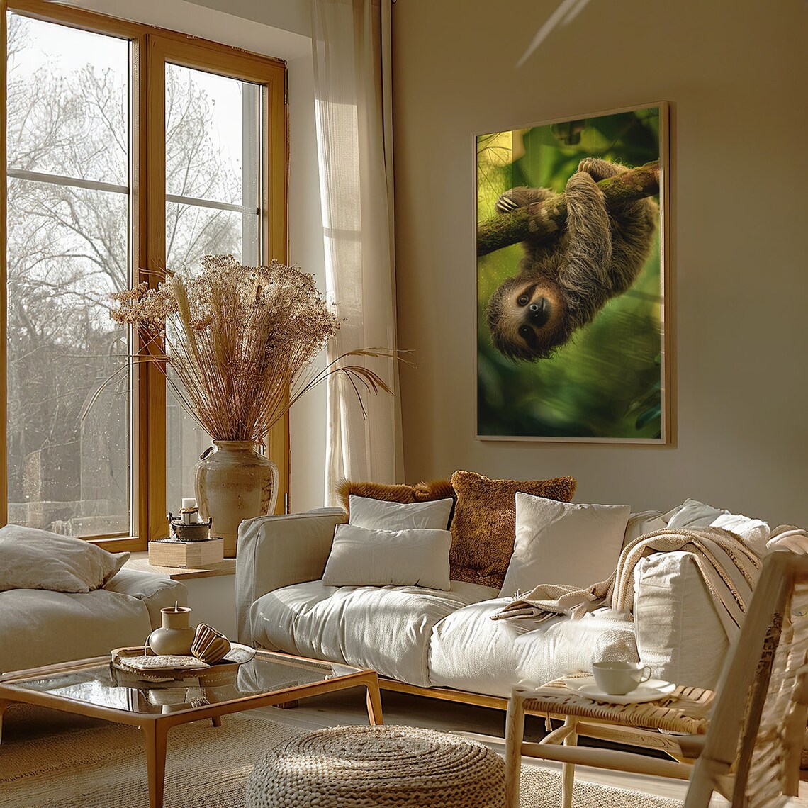 Baby Sloth Nursery Wall Art Print, Photorealistic - Image 3