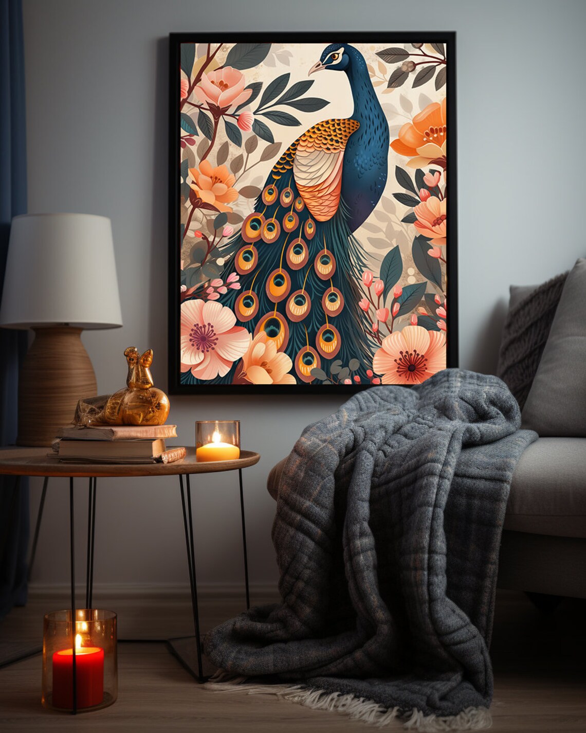 Pink Peacock Vintage Art Print, Antique Wall Decor - Image 7