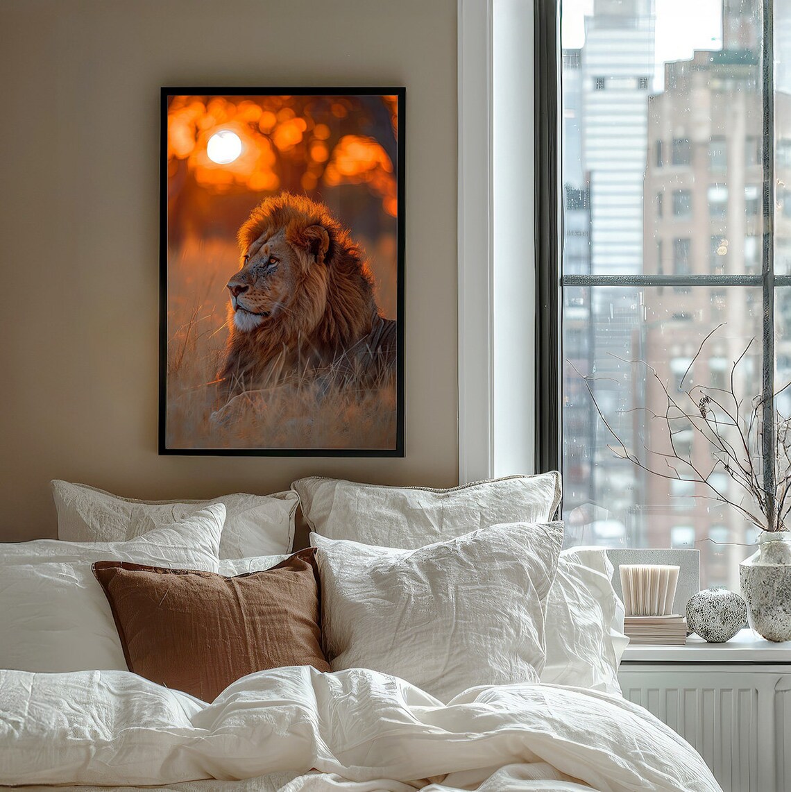 African Lion Safari Art Print, Wildlife Decor - Image 7