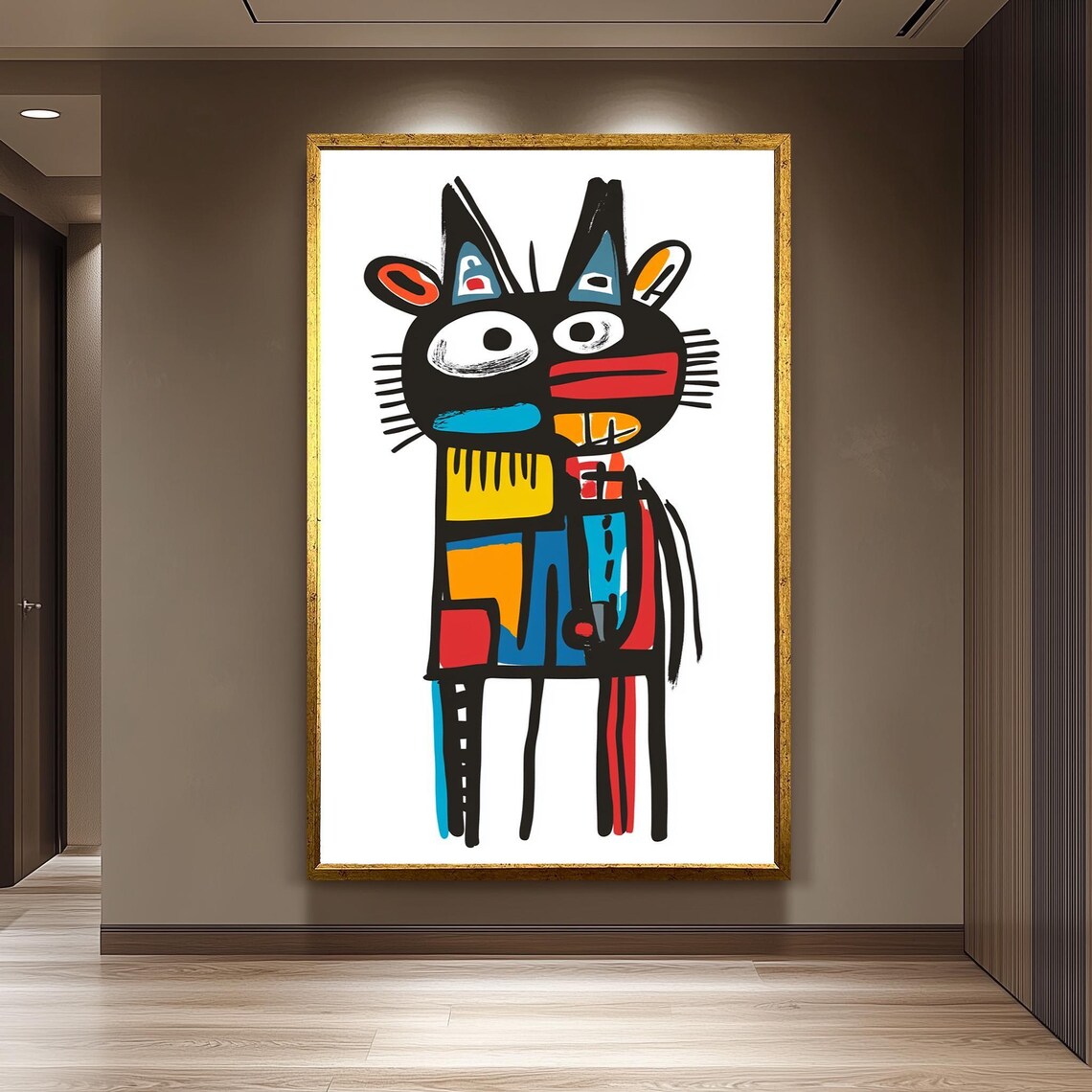 Basquiat Inspired Graffiti Deer Bold Colorful Street Style Animal Print