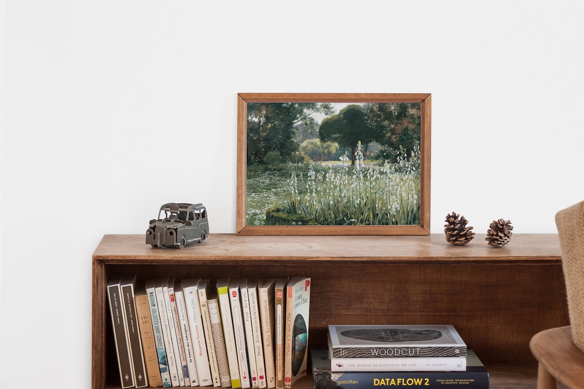 Vintage Landscape Painting, Antique Oil Scenery - Image 2