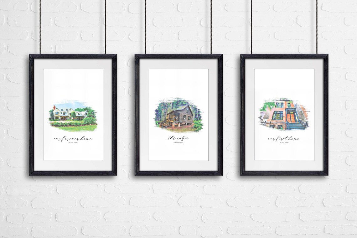 Custom House Portrait - Watercolor - Image 2