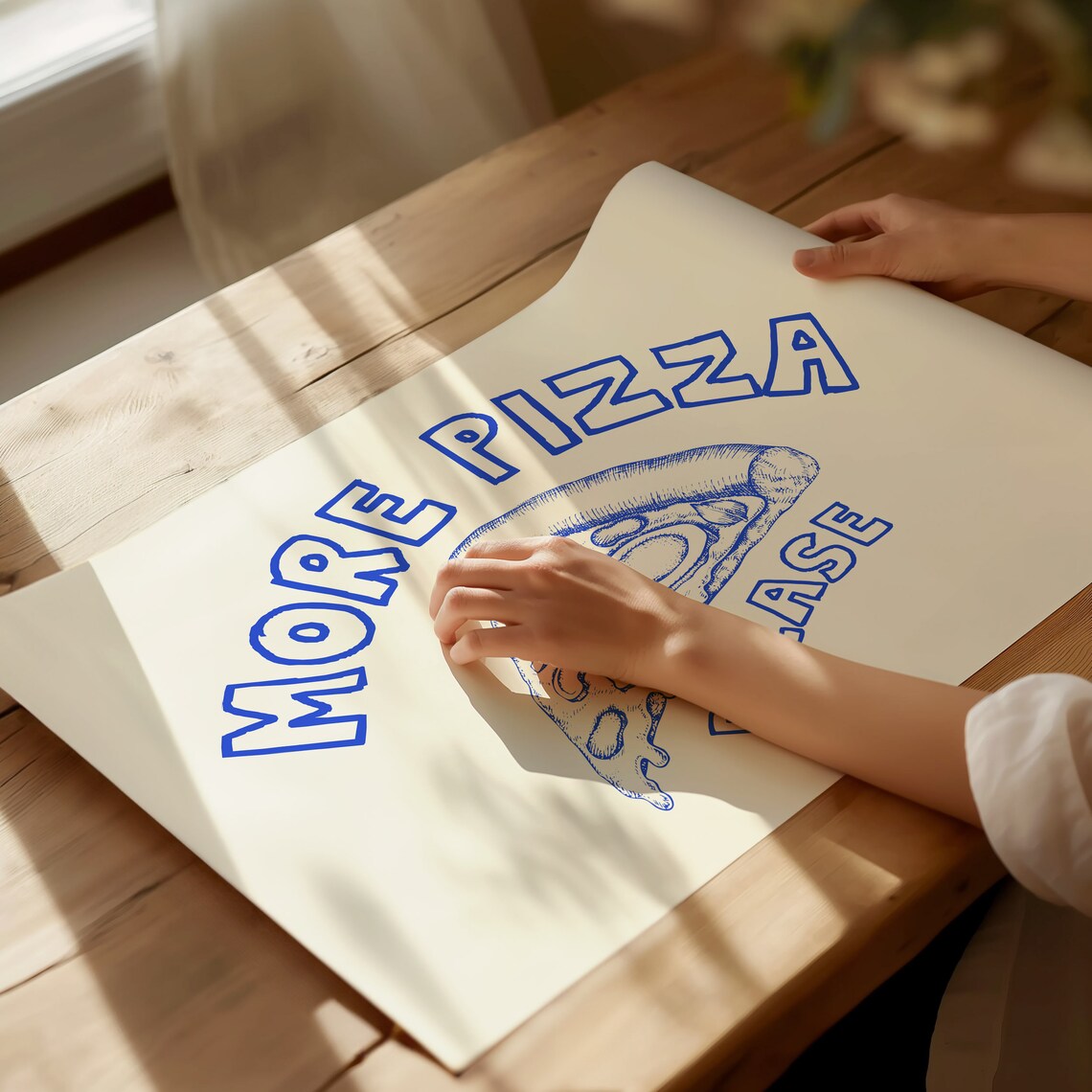 Retro Pizza Art Print, Kitchen Wall Decor - Image 3