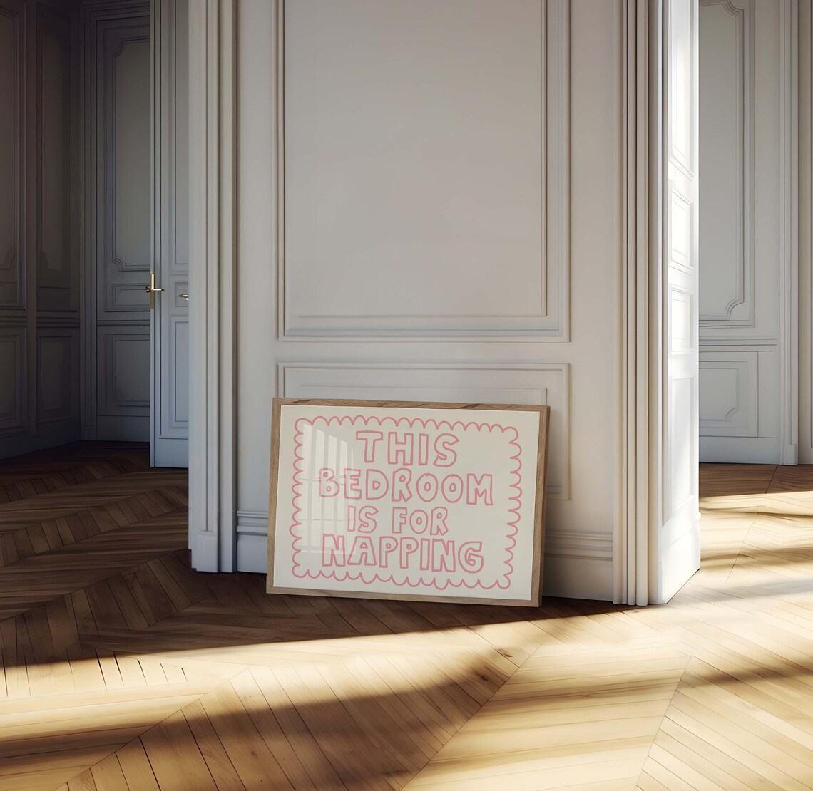 This Bedroom Is For Napping Quote Art Print - Image 3