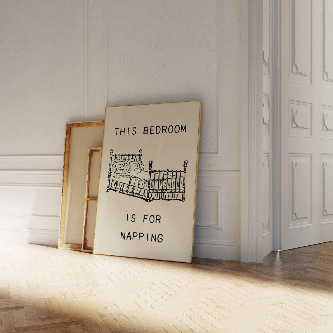 This Bedroom Is For Napping Vintage Bed Sleep Quote Home Decor Poster - Image 4