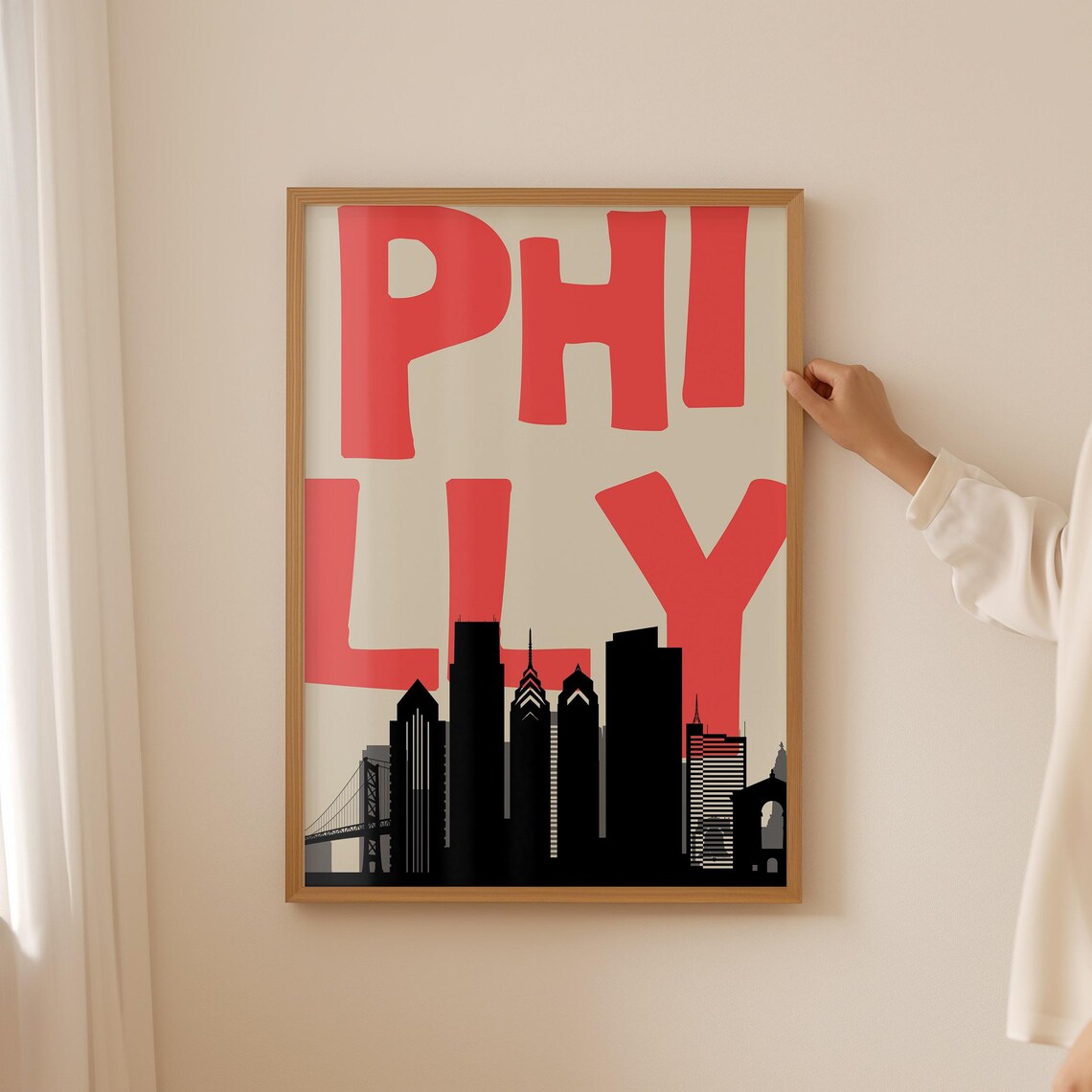Philadelphia Vintage Travel Poster, Minimalist Art Print - Image 3