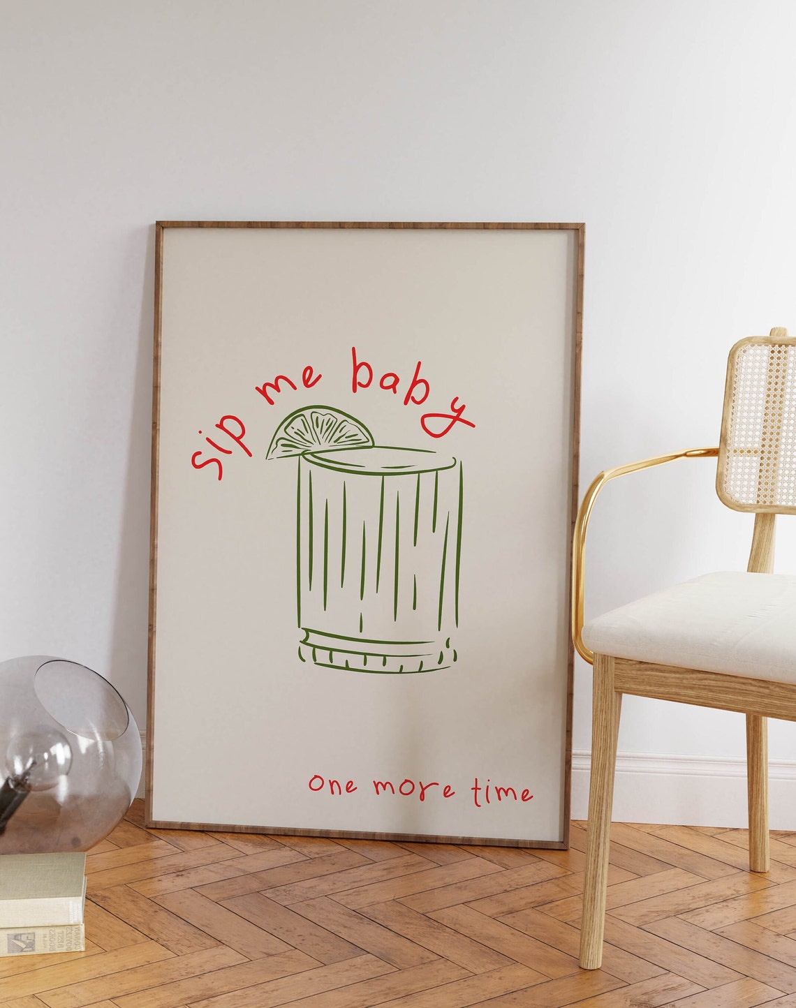 Sip Me Baby One More Time Lime Cocktail Rocks Glass Bar Poster - Image 5