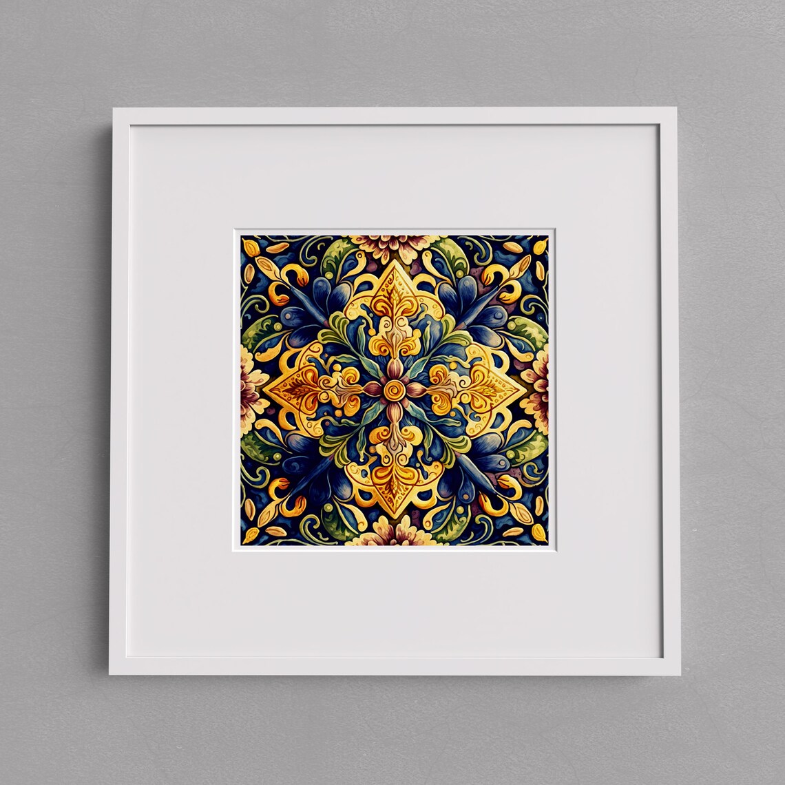 Deruta Style Ceramic Tile Art Print, Italian Kitchen - Image 3
