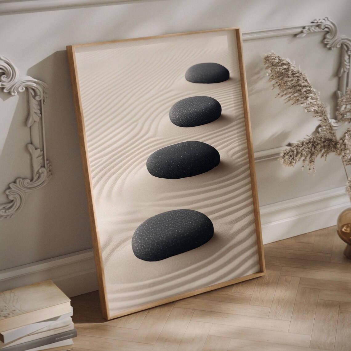 Zen Balance Japanese Rock Stack, Minimalist Decor - Image 3