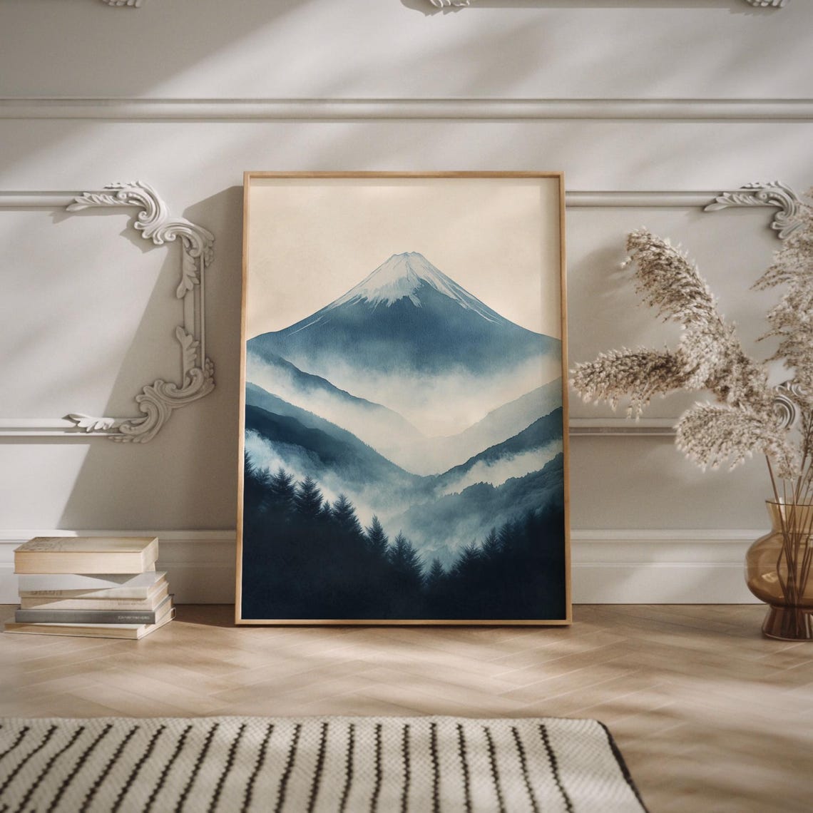 Mountain Wall Art Japandi Landscape Print Minimalist Nature Decor Zen Poster Neutral Modern Art - Image 2
