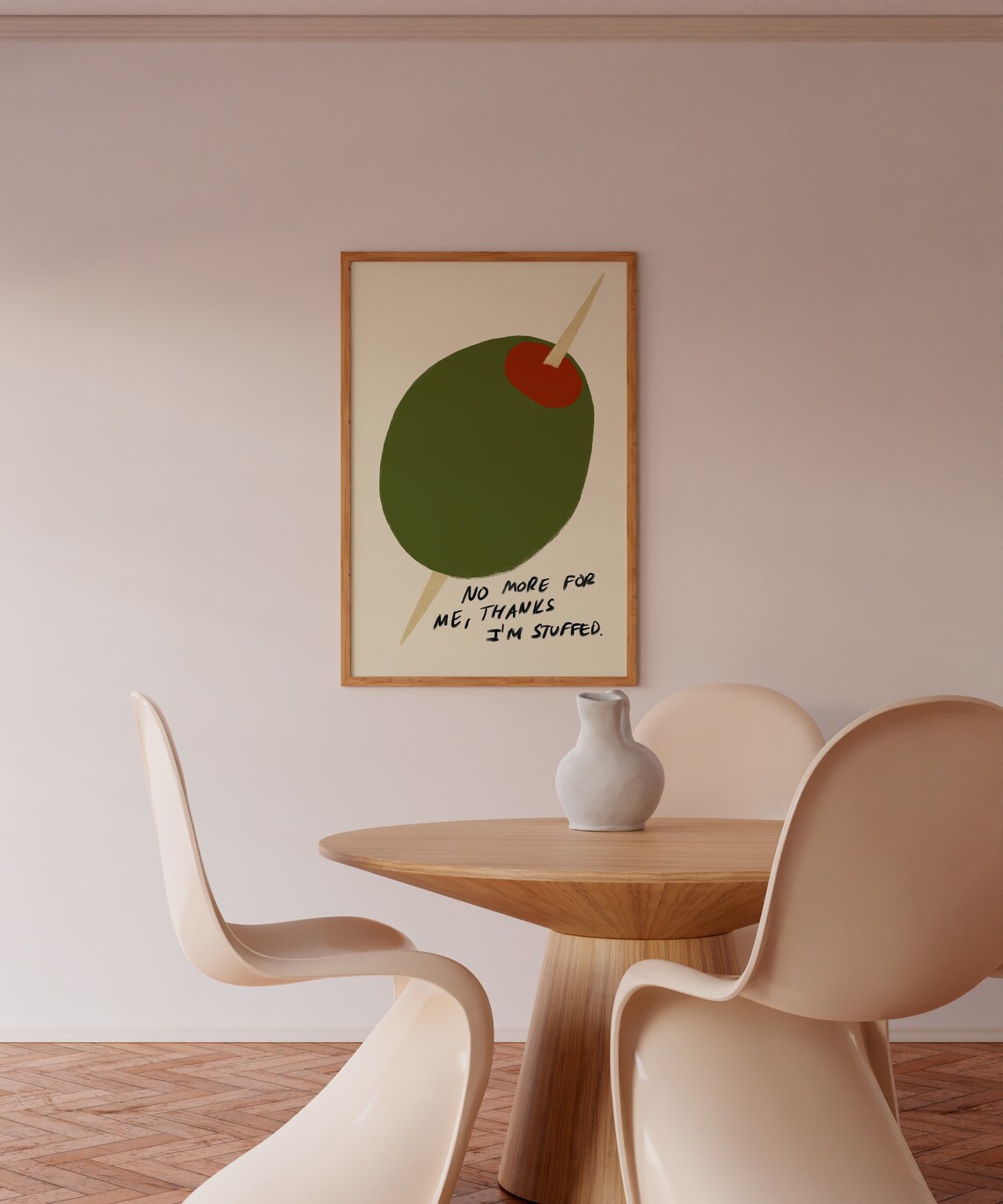 Stuffed Olive Funny Mid Century Kitchen Poster - Image 3