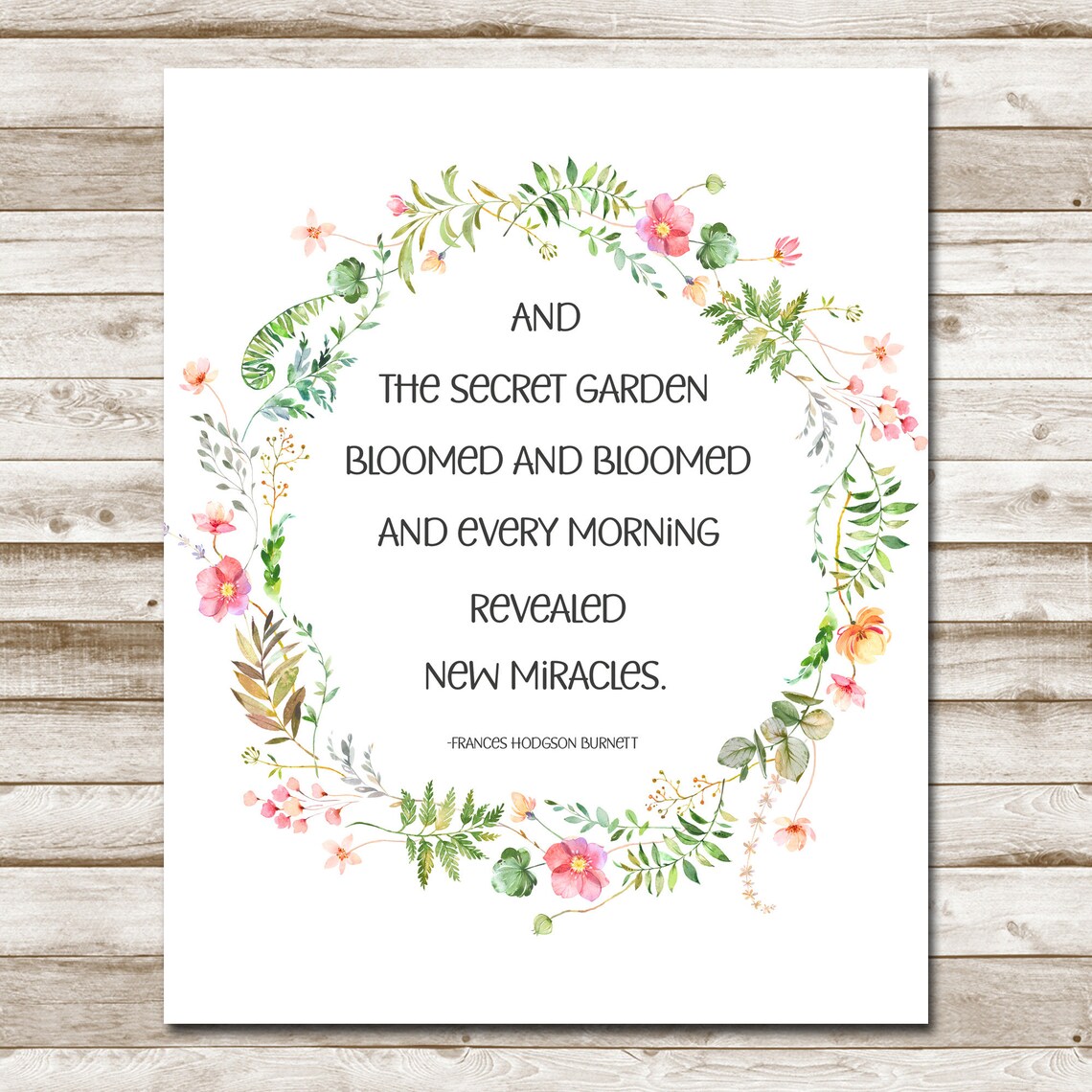Secret Garden Inspirational Quote Art Print - Image 4