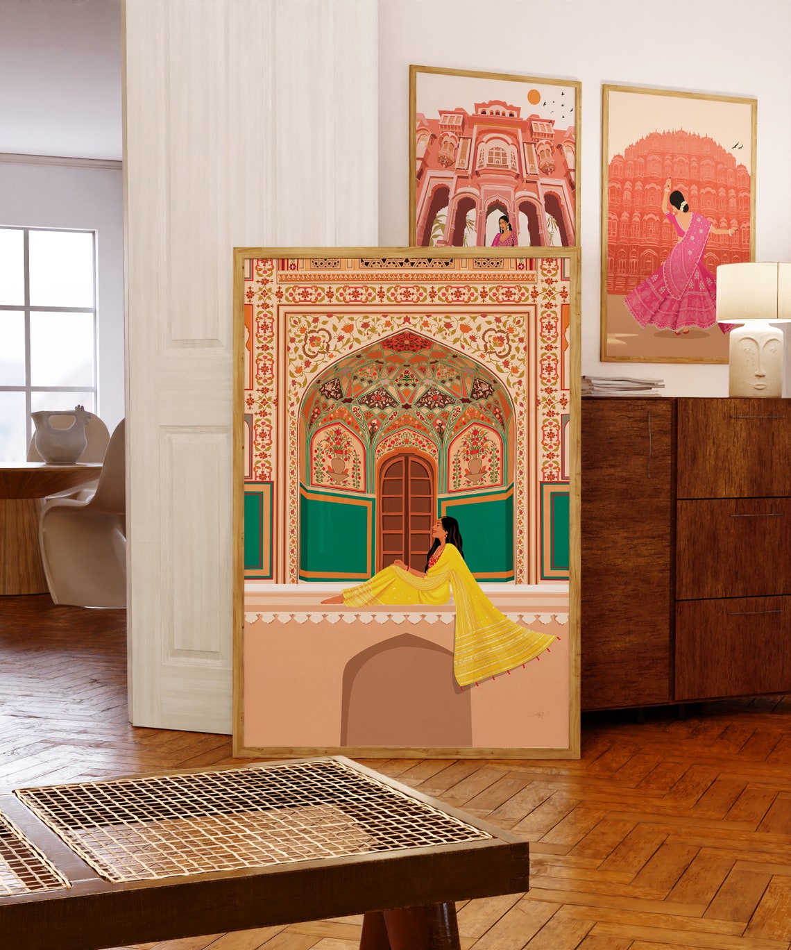 Amber Fort Print Amer Fort Indian Art Desi Art South Asian Art Brown Girl Art Indian Woman Wall Art Jaipur Poster Rajasthan Prints - Image 4
