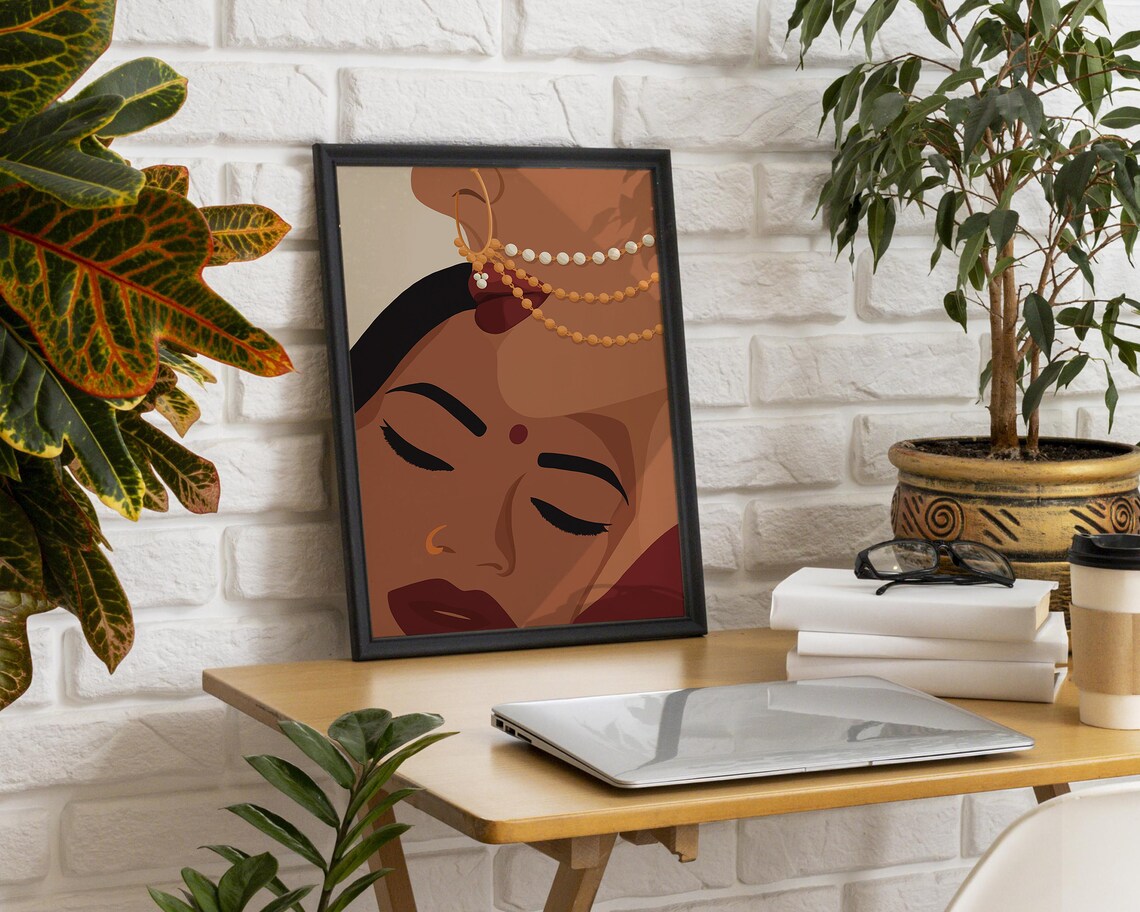 Indian Sisters Desi Art Print, South Asian Bond - Image 4