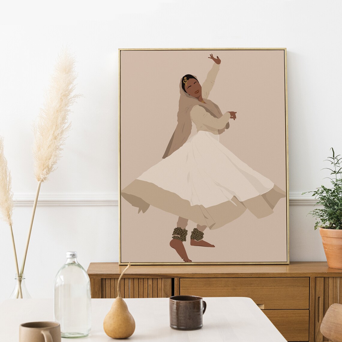 Sufi Kathak Dancer Poster, Indian Woman Art - Image 4