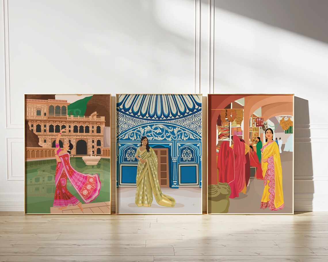 Galtaji Temple Art, Indian Woman In Jaipur - Image 3