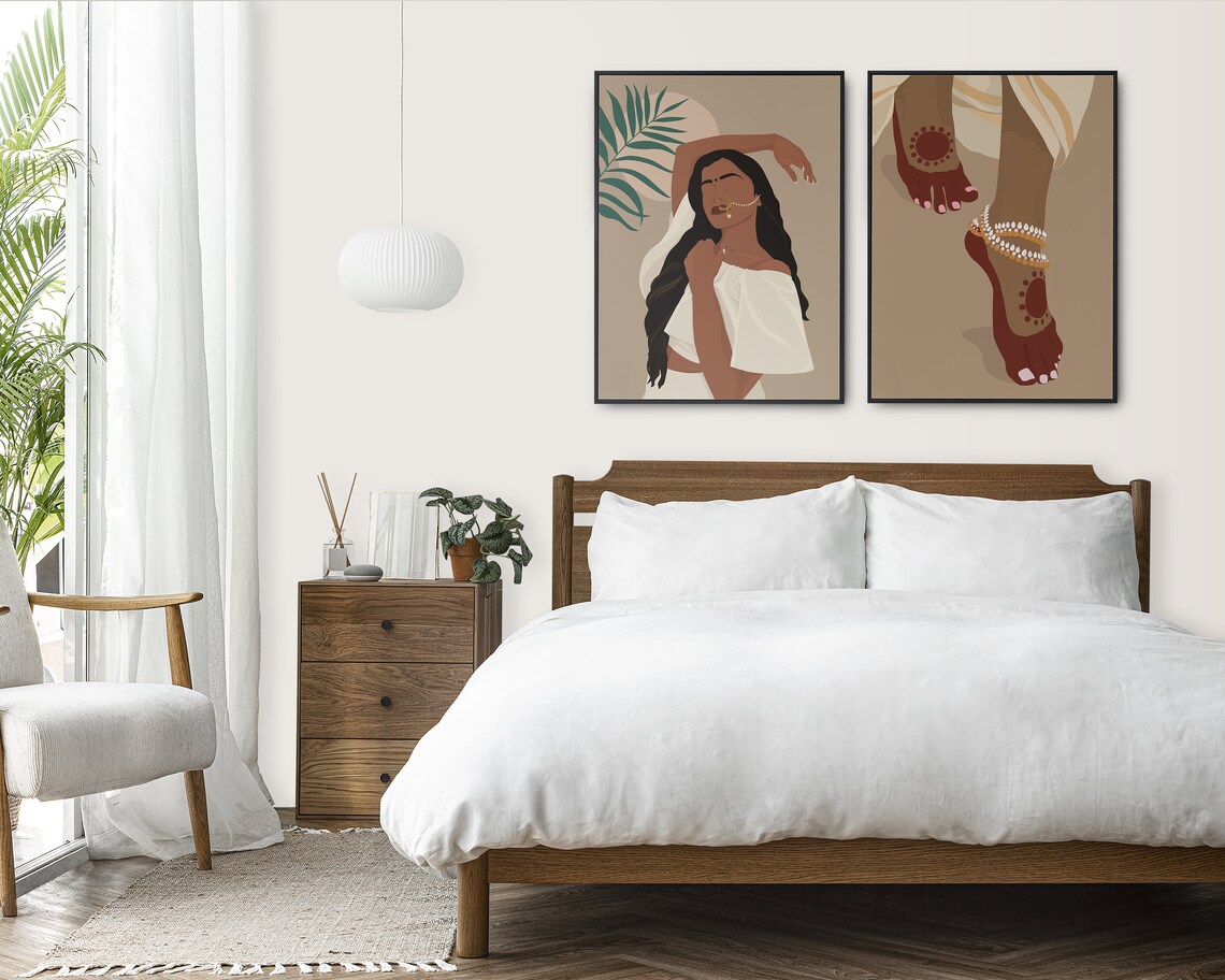 Indian Woman Feet With Kundan Payal, Boho Art Print - Image 3