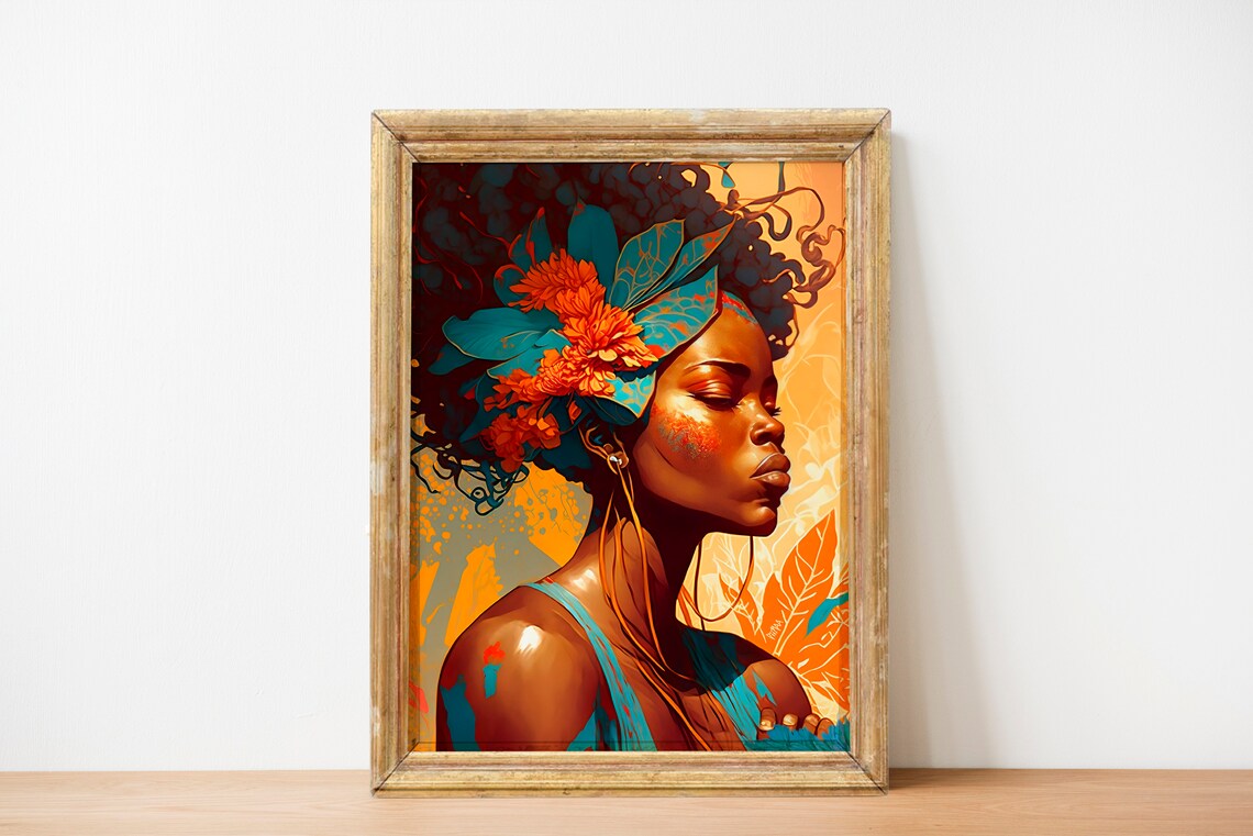 African Woman Floral Design Poster, Feminist Power - Image 6