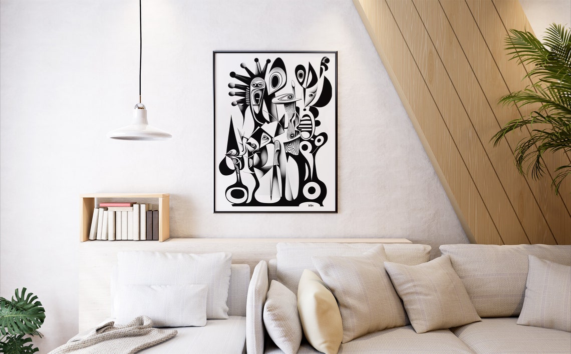 Picasso Peacock Cubism Eccentric Modern Indoor Dcor Art Above Bed Living Room Poster For Peacock Lover - Image 7