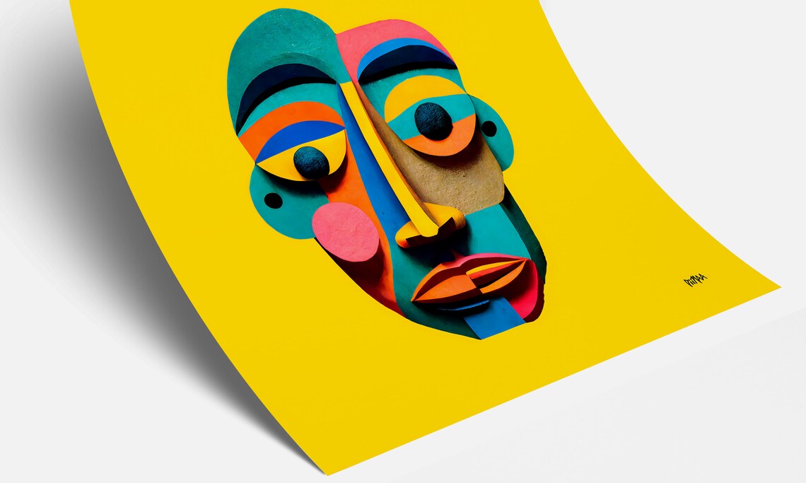 Picasso Portrait Abstract Face Modern Cubism Art Print - Image 4