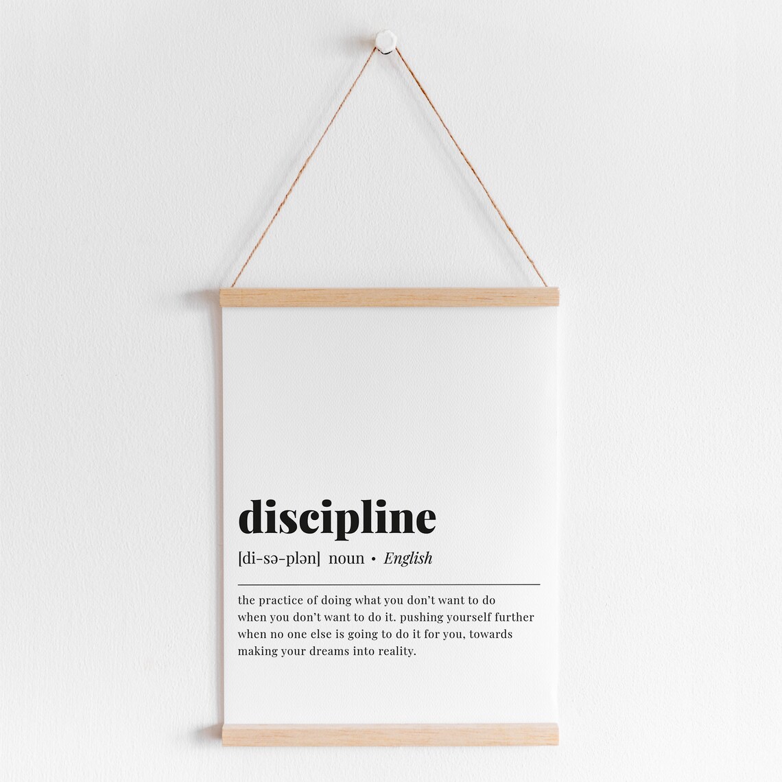 Discipline Meaning Definition Art Print, Motivational - Image 5