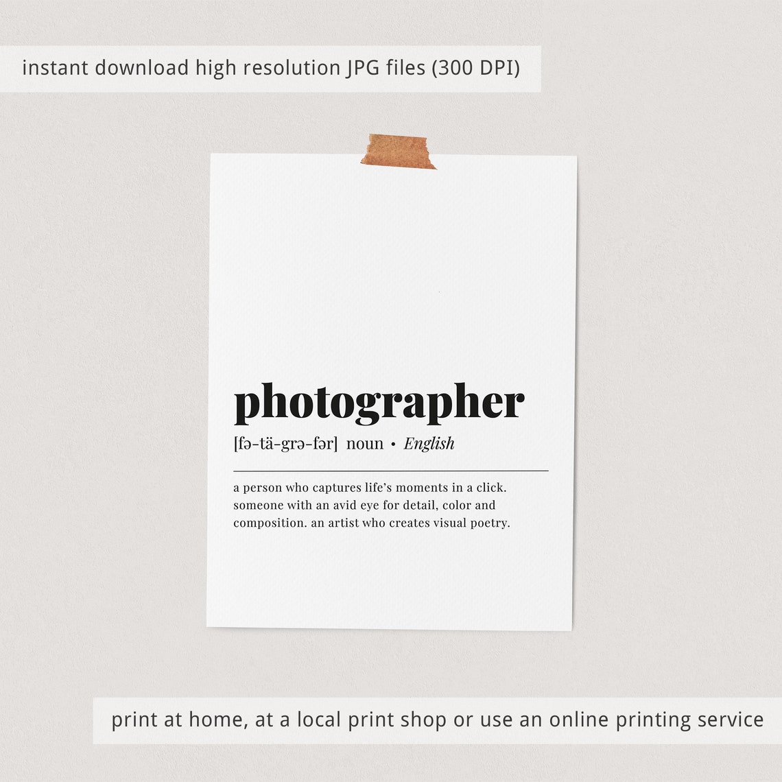 Photographer Definition Gift For Photographers Noun Meaning Poster - Image 4