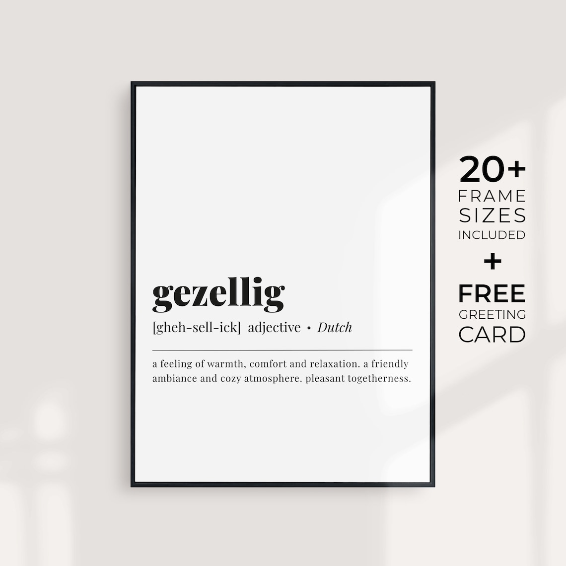 Gezellig Definition Print, Dutch Word Art Poster - Image 6