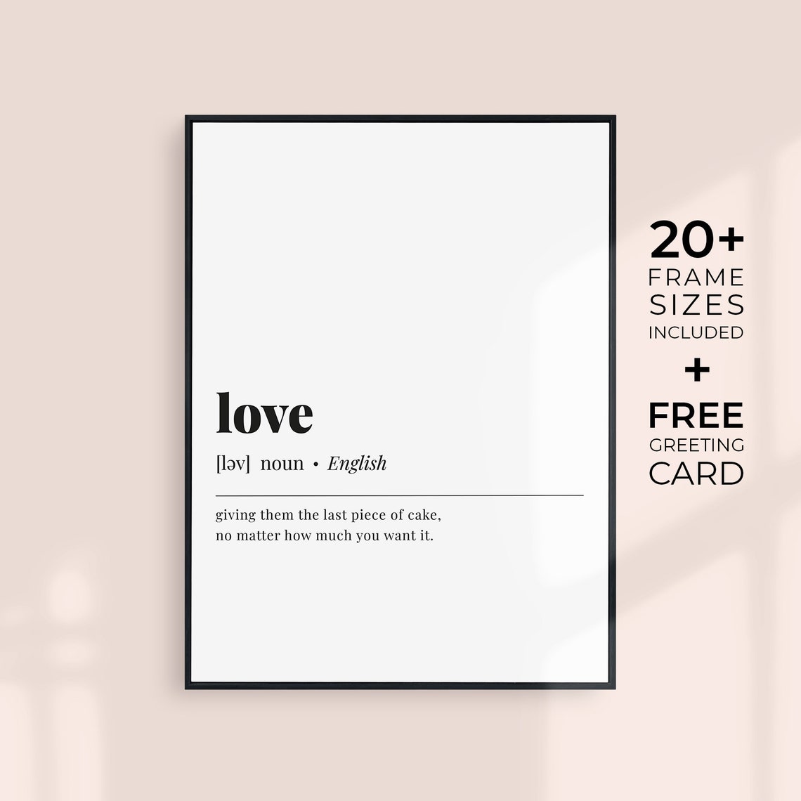Funny Love Definition Print Love Dictionary Art Love Poster Teen Valentines Gift Love Quote Instant Cake Love Quote Teen Art Print - Image 3