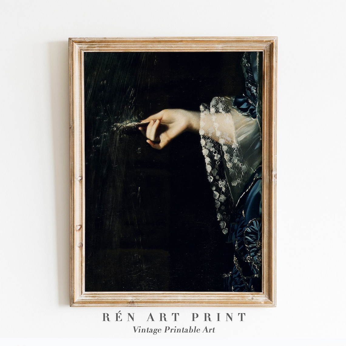 Moody Victorian Woman Baroque Wall Art Print