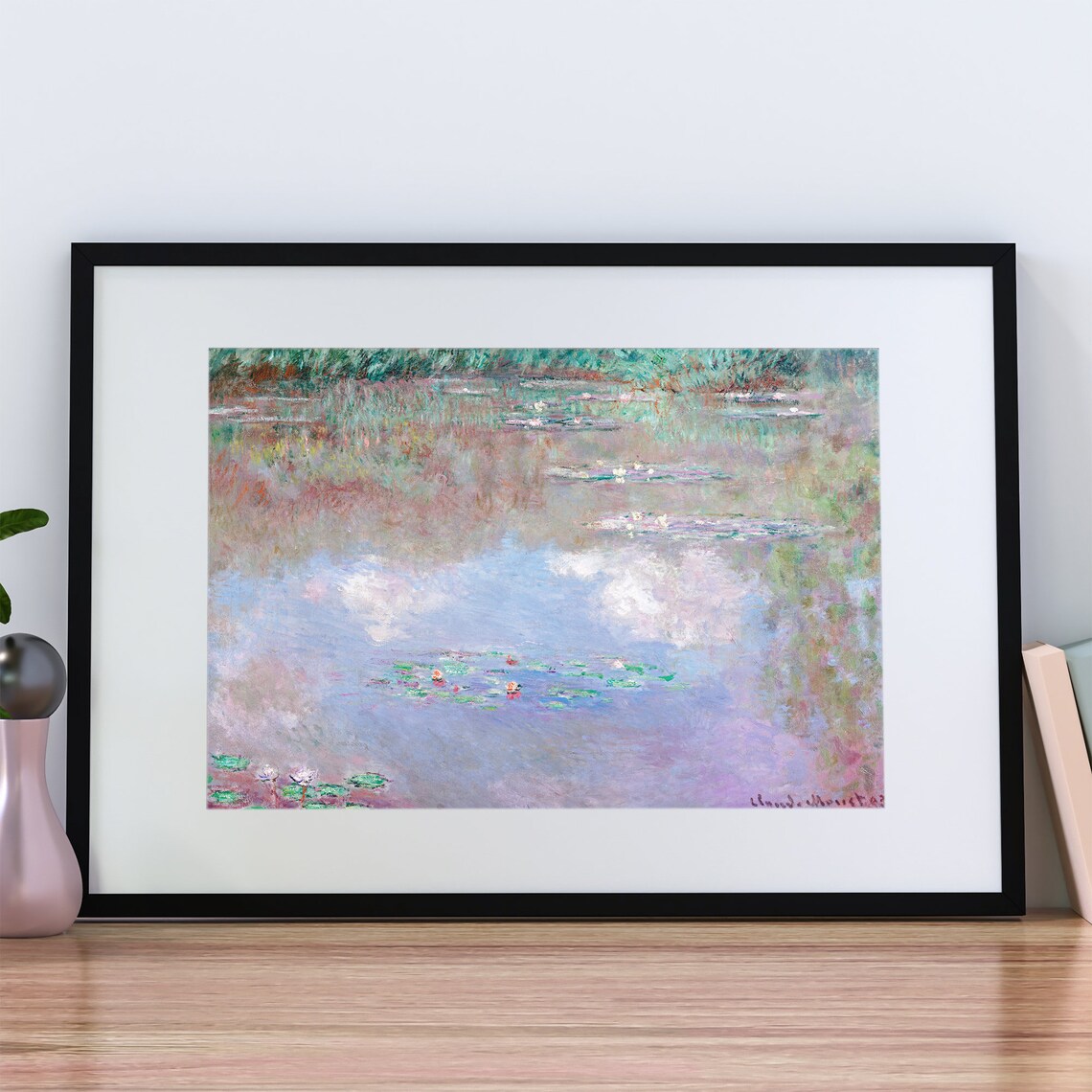 Monet Water Lilies Vintage Floral Art Print - Image 3