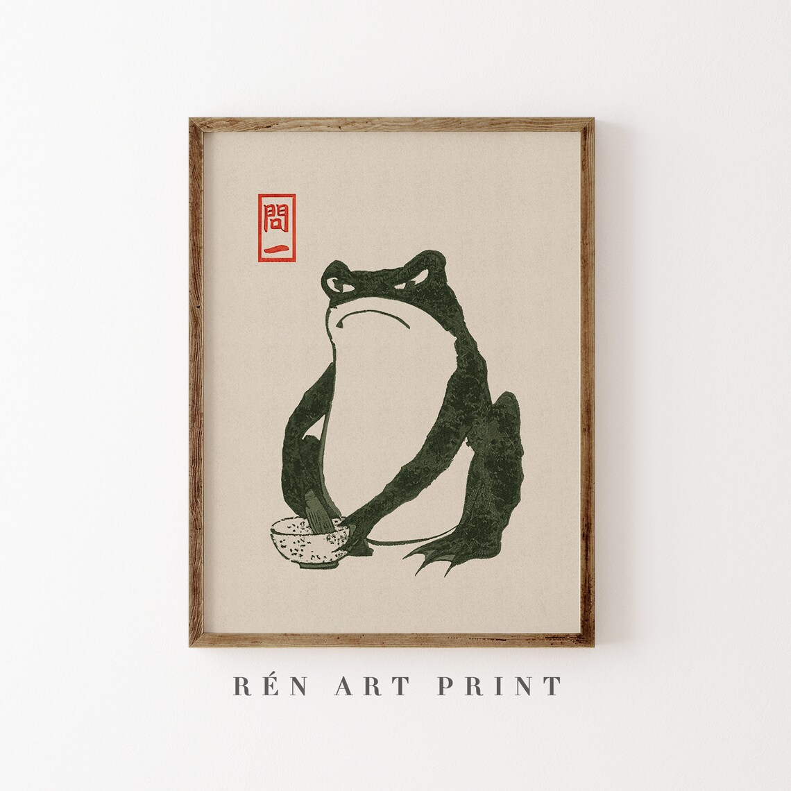Matsumoto Hoji Frog Wall Art Japanese Frog Print Vintage Japanese Wall Art Woodblock Print Funny Animal