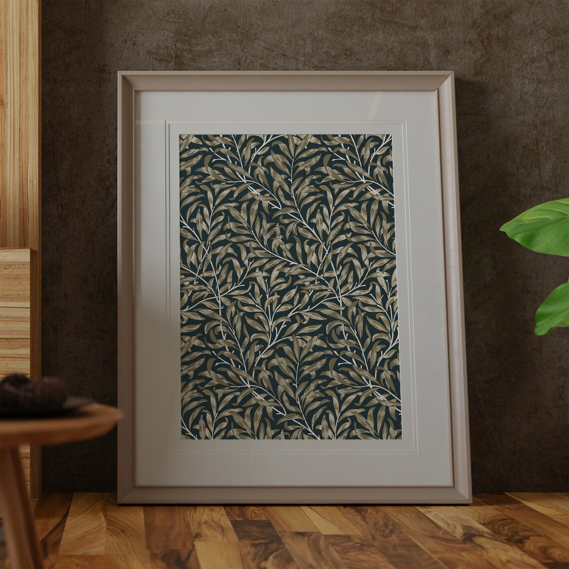 William Morris Antique Textile Print, Farmhouse Decor - Image 2