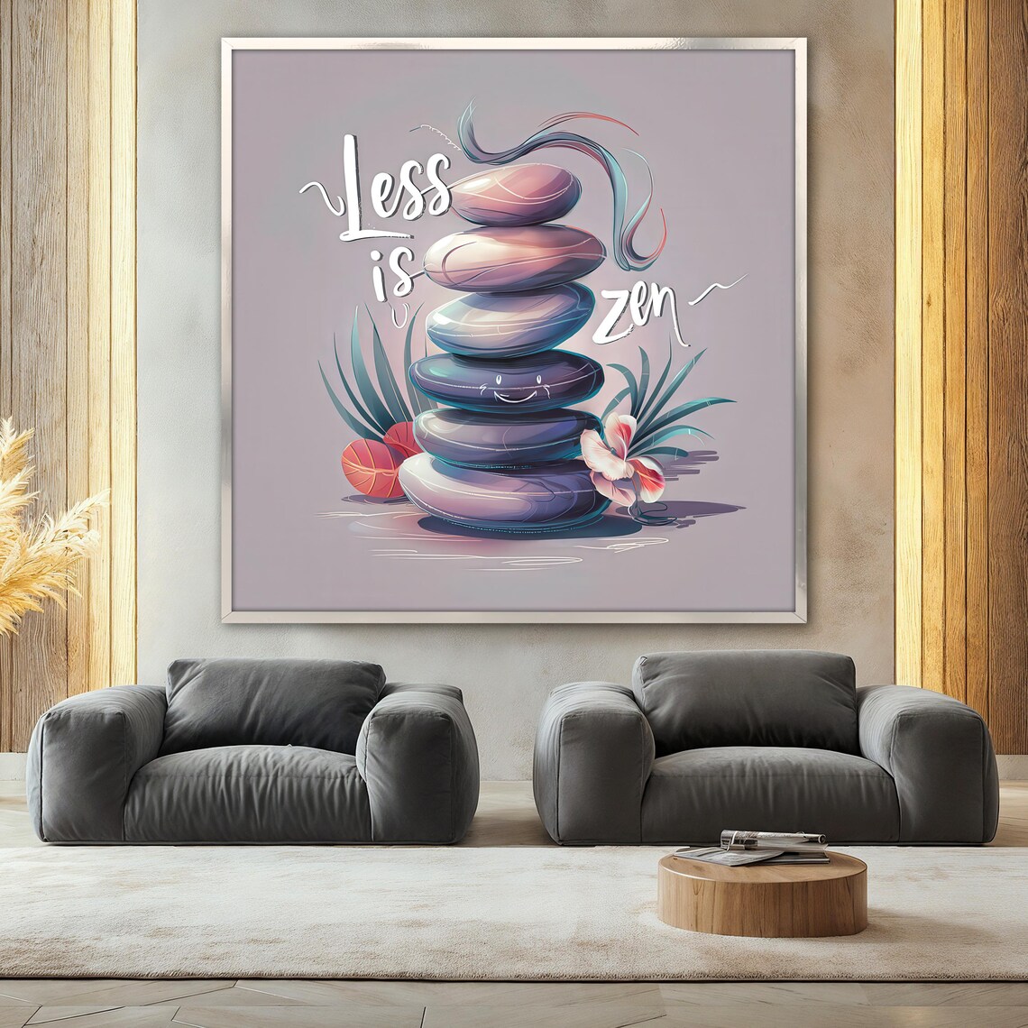 Less Is Zen Painting, Minimalist Spa Decor - Image 2
