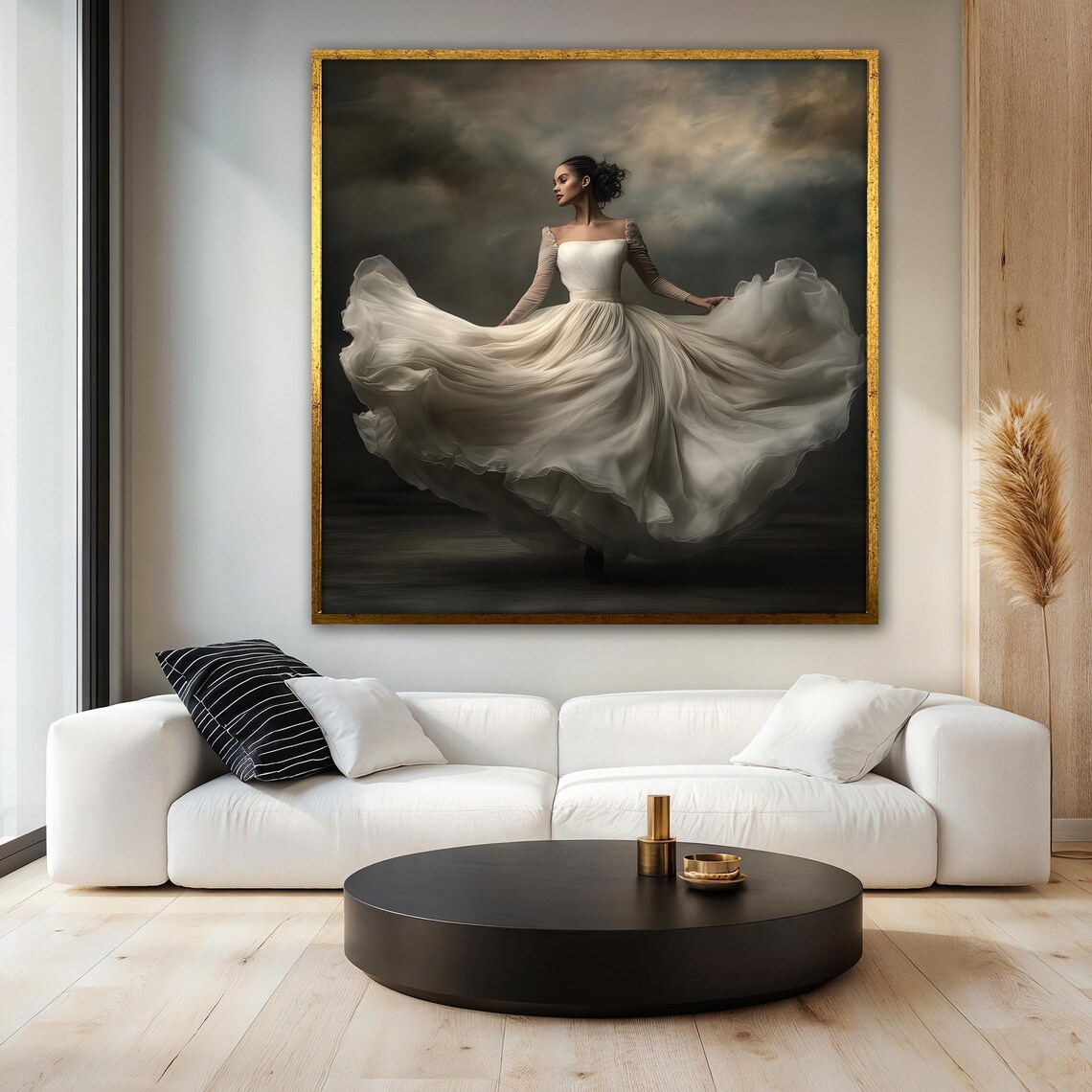 Elegant Ballerina Painting, Romantic Dancer Art - Image 3